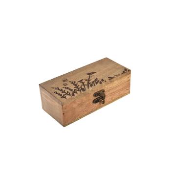 Cutie din lemn de mango InDecor Meadow, 18 x 8 x 6 cm, S