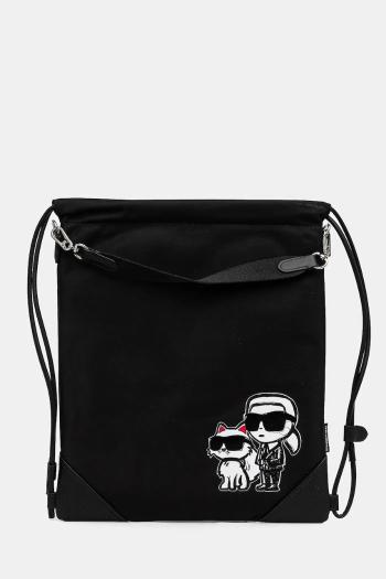 Taška Karl Lagerfeld čierna farba, jednofarebný, A2W30184
