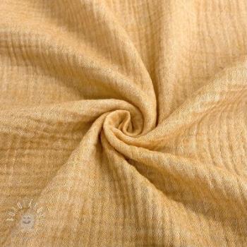 Dvojitá gázovina/mušelín MELANGE ochre