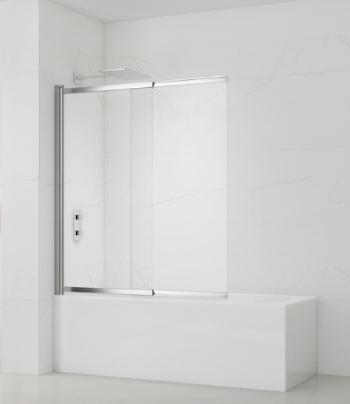 Vaňová zástena SAT Vision 140x120 cm chróm SATVZVI120CRT