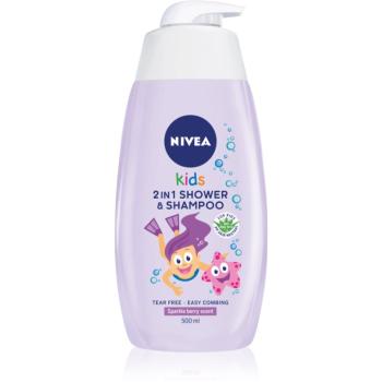 NIVEA Kids Girl sprchový gél a šampón 2 v 1 pre deti 500 ml