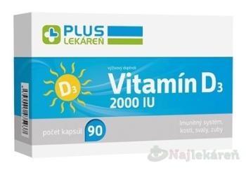 Plus Lékáreň Vitamín D3 2000 IU 90 kapsúl