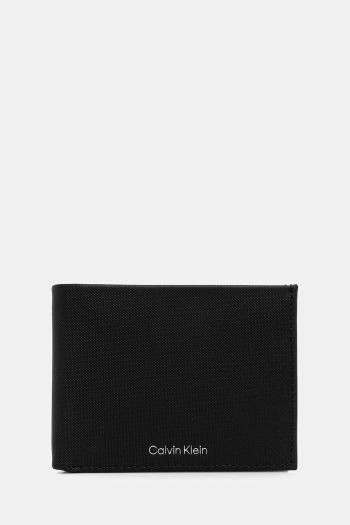 Kožená peňaženka Calvin Klein čierna farba, LV04D1045G