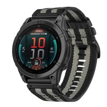 CANVAS Vymeniteľný remienok pre Garmin Fenix E 47mm šedý-čierny