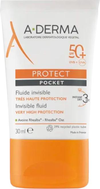 A-DERMA Slnečný fluid SPF 50 Protect Pocket (Vey High Protection Invisible Fluid) 30 ml