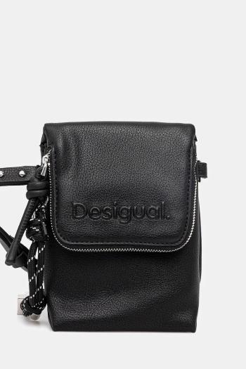 Malá taška Desigual HALF PHONE BLACK čierna farba, 25SAYP45