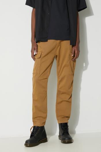 Nohavice Alpha Industries Squad Pant pánske, béžová farba, rovné, 188202