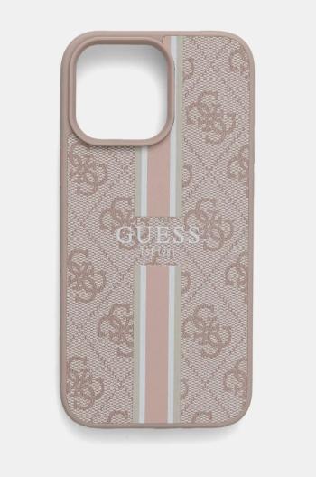 Puzdro na mobil Guess iPhone 16 Pro Max 6.9 ružová farba, GUHMP16XP4RPSP