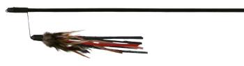 Trixie Playing rod with leather straps/feathers, plastic, 50 cm