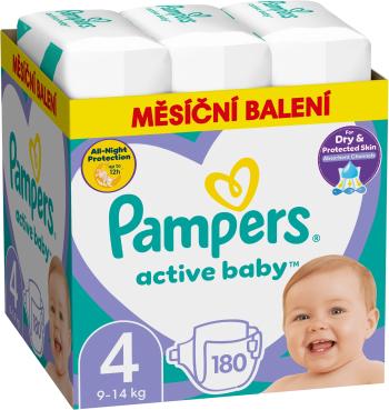 Eldobható pelenka PAMPERS Active Baby 4-es méret, Monthly Pack 180 db