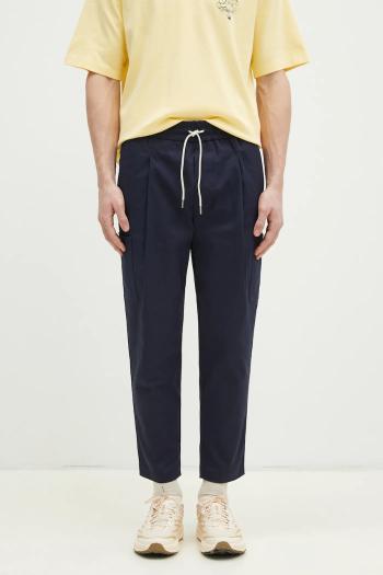 Nohavice Drôle de Monsieur Le Pantalon Cropped Cargo pánske, tmavomodrá farba, rovné, F-BP153-CO106-NY