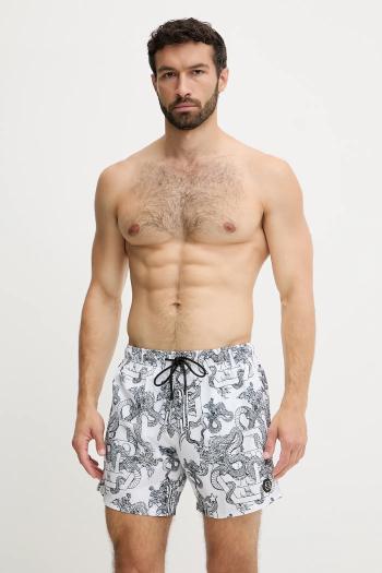 Plavkové šortky Philipp Plein biela farba, PM25MBM02