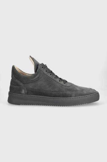 Semišové tenisky Filling Pieces Low Top Suede šedá farba, 10122791850