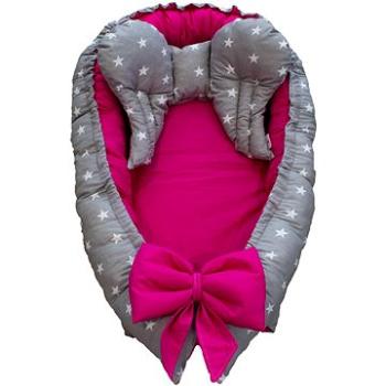 BabyTýpka Maxi hniezdo – Stars Fuksia (8594201221231)