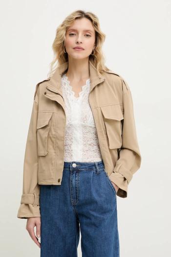 Bunda Answear.LAB béžová farba, prechodná