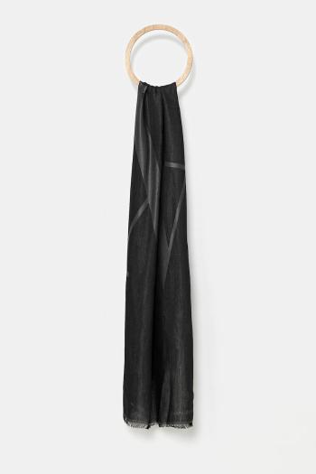 Šál Armani Exchange dámsky, čierna farba, vzorovaný, XW000883 AF13399
