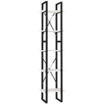 Shumee, s 5 policami biela, 40 × 30 × 175 cm, borové drevo, 3081974
