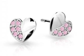 Cutie Jewellery Detské náušnice z bieleho zlata C2160-30-X-2 ružová