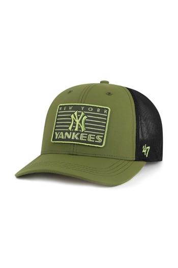 Šiltovka 47 brand MLB New York Yankees zelená farba, s nášivkou, B-OUTTK17NYP-FF