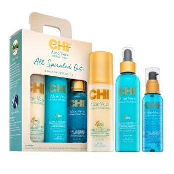 CHI Aloe Vera All Spiraled Out Set sada pre vlnité a kučeravé vlasy 147 ml + 177 ml + 89 ml