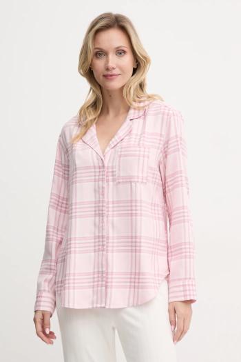 Pyžamová košeľa Hollister Co. dámska, ružová farba, KI346-4055