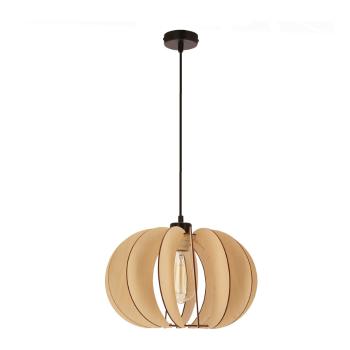 Závesná lampa Eco 2 1x40 E27 drevené tienidlo