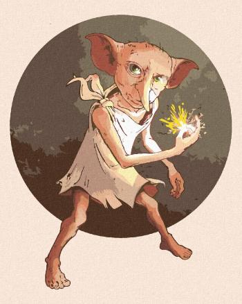 Zuty Maľovanie podľa čísel Dobby Harry Potter