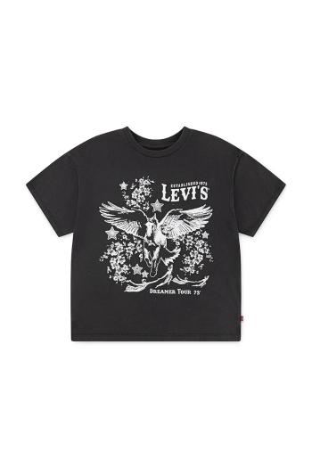Detské tričko Levi's RETRO LEVIS SS TEE čierna farba, 4EN849