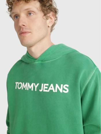 Tommy Jeans pánská zelená mikina