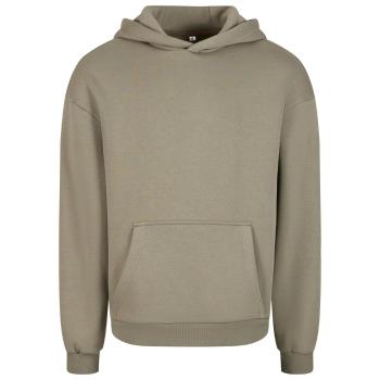 Build Your Brand Hebká pánska mikina cez hlavu Fluffy - Svetlá olivová | XXXXL