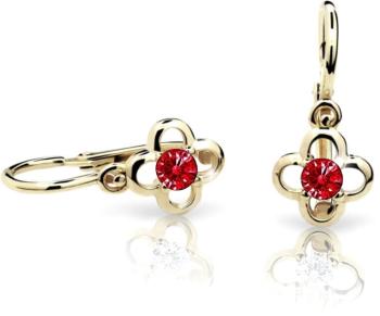Cutie Jewellery Zlaté detské náušnice C1944-10-X-1 červená