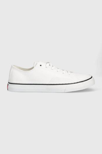 Tenisky Tommy Jeans Leather Vulc Tjm Ess pánske, biela farba