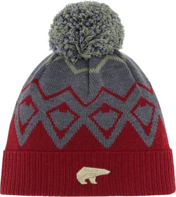 Eisbär Ziggy OS Pompon Beanie Burgundy/Anthracite/Misty Forest UNI Čiapka