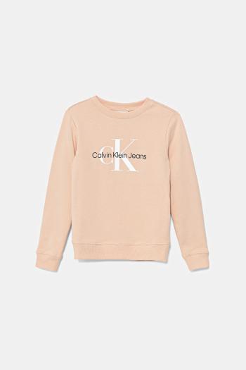 Mikina Calvin Klein Jeans oranžová farba, jednofarebná, IU0IU00675