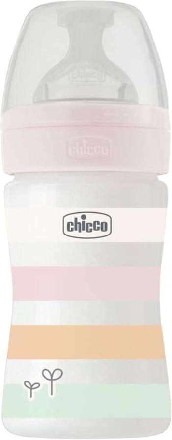 CHICCO Fľaša dojčenská Well-being silikón, dievča 150 ml