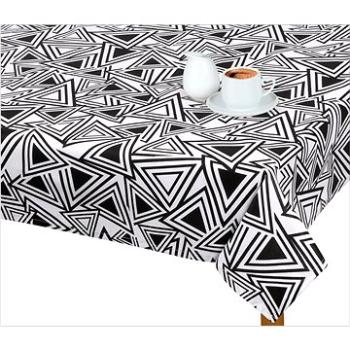 Bellatex Obrus ADÉLA – 70 × 70 cm – trojuholníky, čierny (7475)