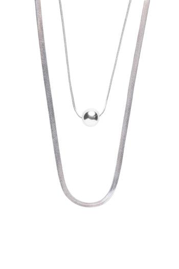 Marc Malone Módny oceľový náhrdelník Luna Silver Necklace MCN250257S