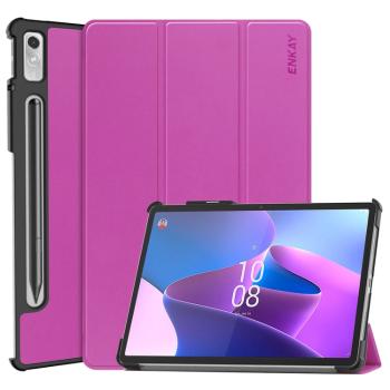 ENKAY LEATHER Zaklápací obal pre Lenovo Tab P11 Pro Gen2 fialový