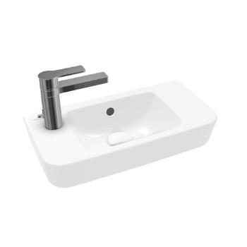V&B O.novo umývátko Compact 50x25 cm, s přepadem, 1 otvor pro baterii vlevo, alpská bílá,4342L501