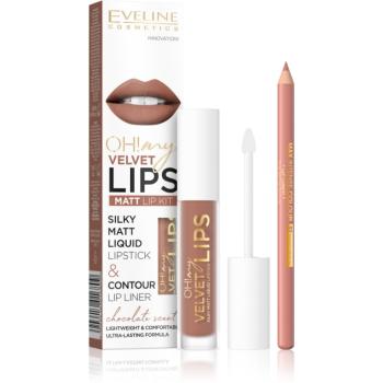 Eveline Cosmetics OH! my LIPS Velvet sada na pery 14 Choco Truffle 1 ks