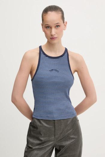 Bavlnený top Superdry tmavomodrá farba, W6012055A-F5K