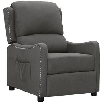 Polohovacie kreslo tmavo sivé textil, 339021