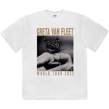 Greta Van Fleet tričko World Tour Butterfly Biela XXL