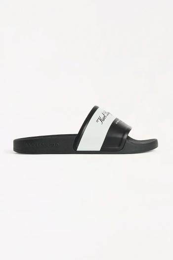 Šľapky Karl Lagerfeld KONDO 2.0 dámske, čierna farba, KL80923