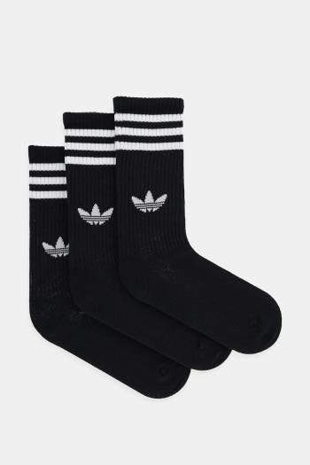 Ponožky adidas Originals 3-Stripes 3-pak čierna farba, JV7417