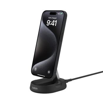 Belkin BOOST CHARGE™ PRE Qi2 15W Magnetický nabíjací stojan, konvertibilný, čierna