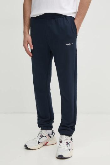 Bavlnené tepláky Pepe Jeans DUKE JOGGER pánske, tmavomodrá farba, jednofarebné, PM211865