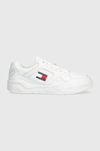 Tenisky Tommy Jeans TJM LEATHER OUTSOLE COLOR biela farba, EM0EM01350