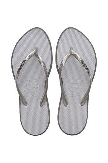 Šľapky Havaianas SLIM POINT dámske, šedá farba, 4149584.5178