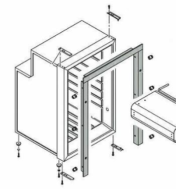 Isotherm Frame 3-Side Flush Mounting Inox for CR65 Clean Touch